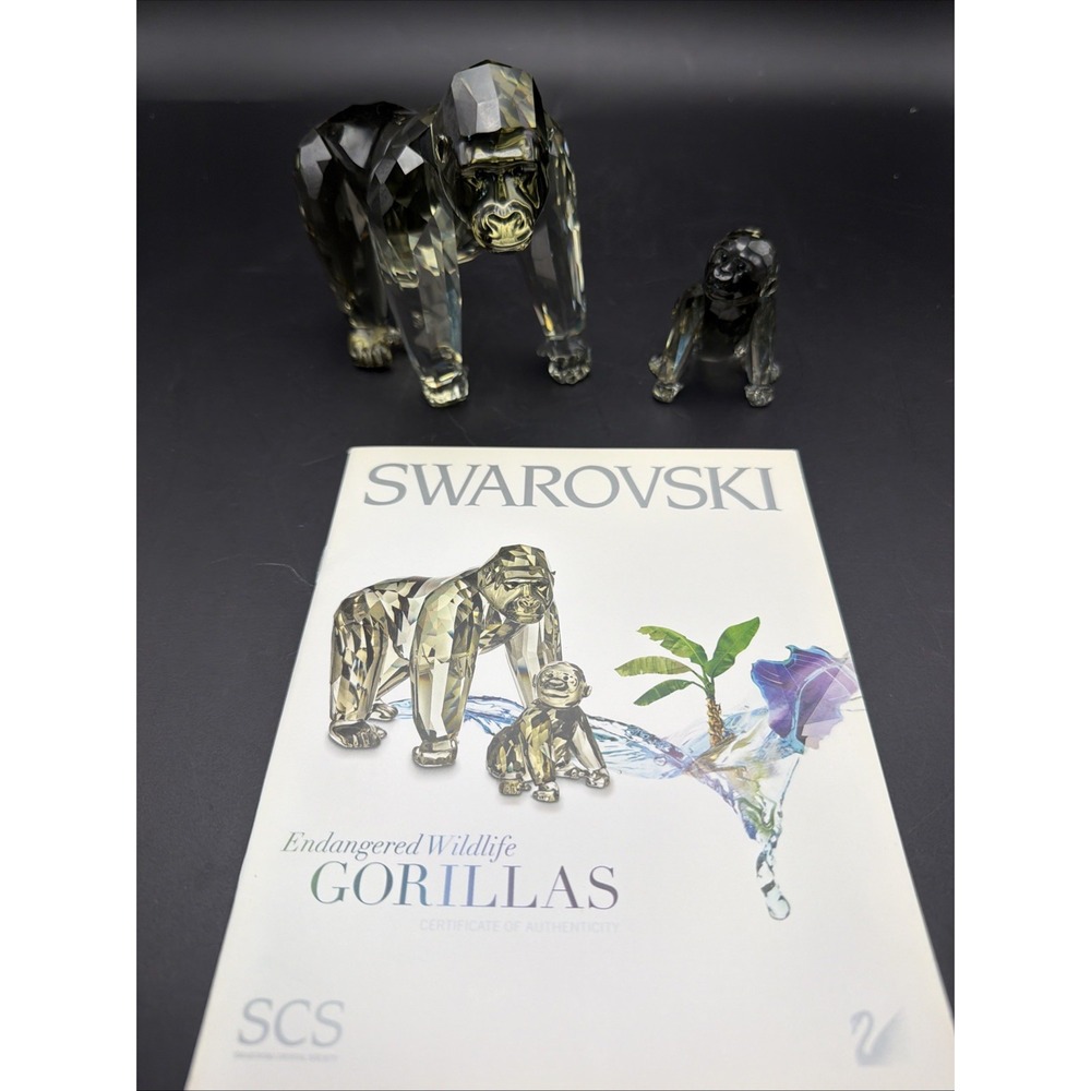 Swarovski Annual Edition 2009 Gorillas Mother & Baby 952504 Box COA